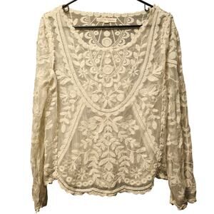 Rewind sheer lace blouse size medium